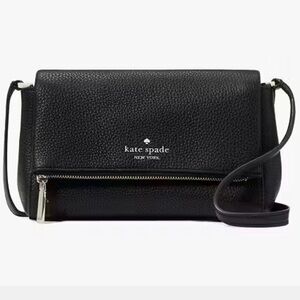 NWT Kate Spade black pebble leather crossbody bag
